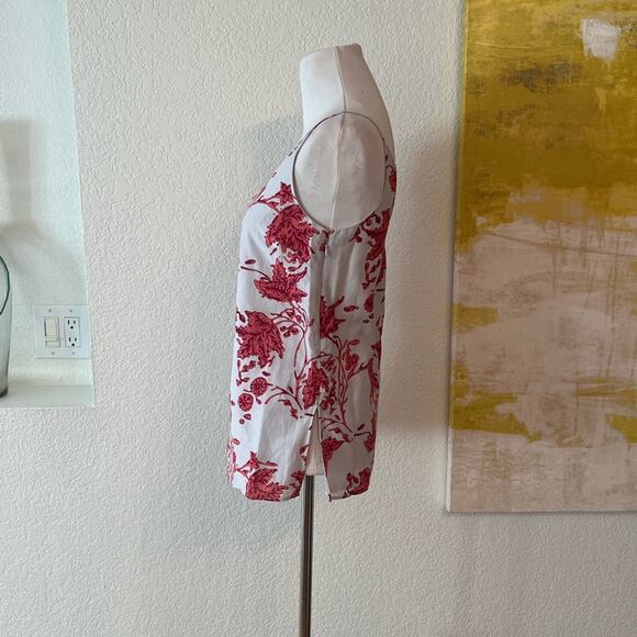 NWOT Club Monaco Floral Soft Printed Silk Cotton Blend Cami Gray Mix - Picture 5 of 8